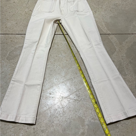 MOTHER The Patch Pocket High-Rise Flare Jeans in Cream - Picture 5 of 12
